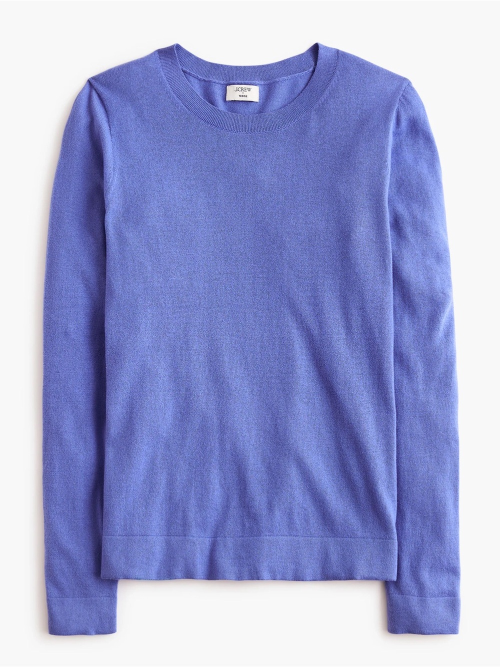 J.Crew Teddie Sweater Women’s M Periwinkle Blue 100% Cotton Lightweight Crewneck
